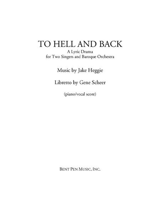 Book cover for To Hell and Back (piano/vocal score)