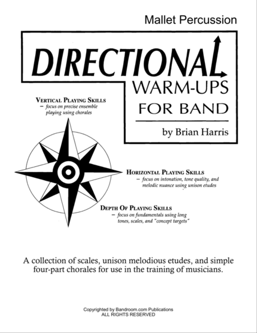 Directional Warm-Ups for Band (concert band method book - Part Book Set I: Timpani, Mallets, SD/BD image number null