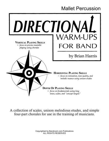 Directional Warm-Ups for Band (concert band method book - Part Book Set I: Timpani, Mallets, SD/BD