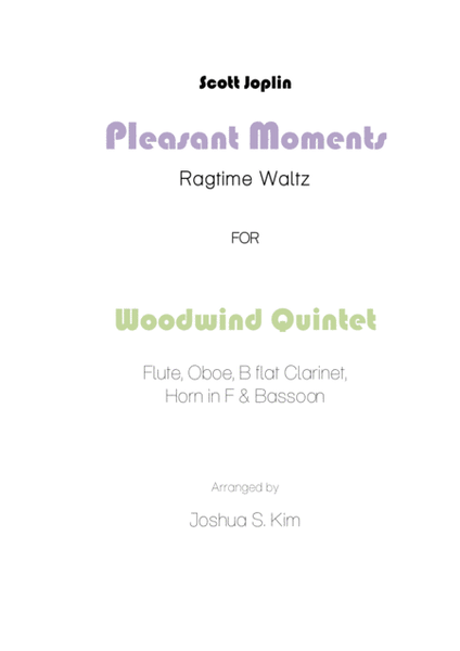 Pleasant Moments for Woodwind Quintet image number null