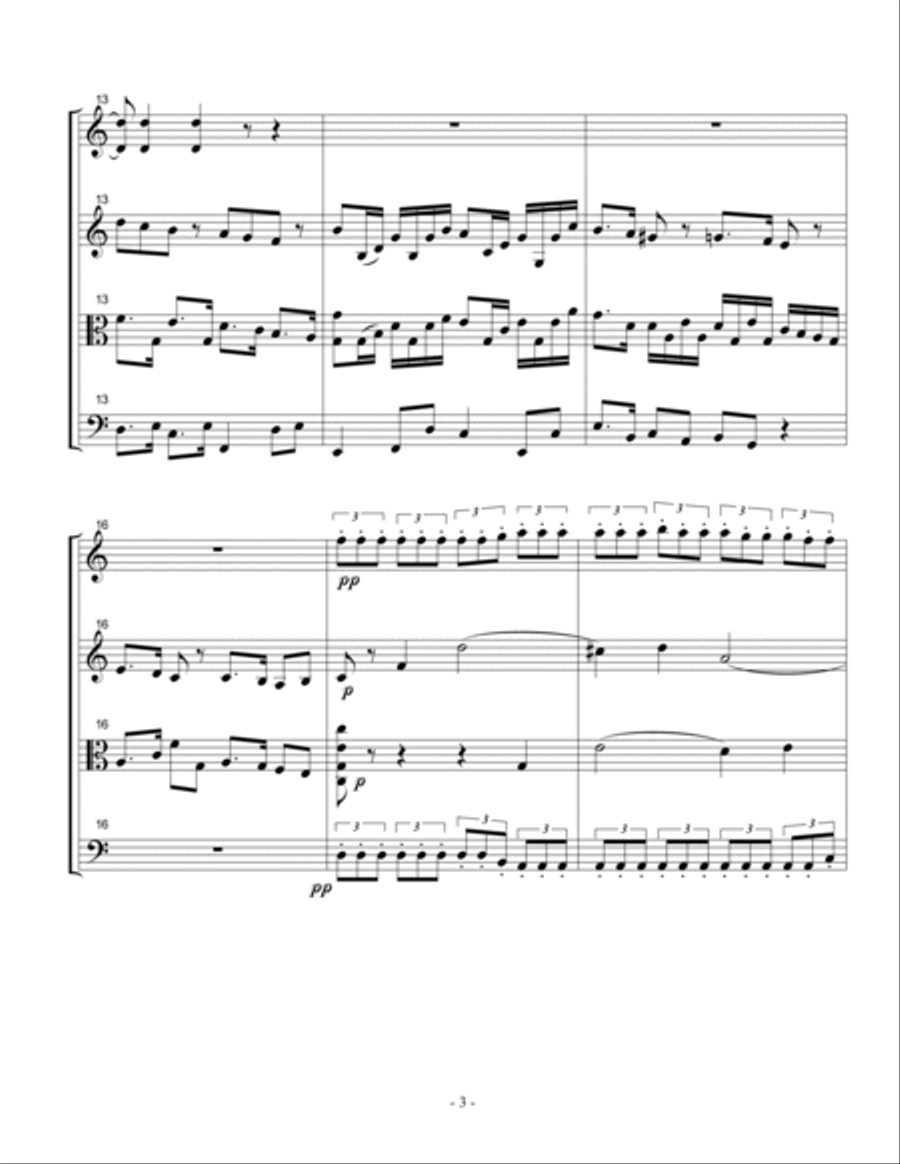 String Quartet No 2 "Sibelian" Opus 25 - 3rd Movement (3 of 4) - Score Only