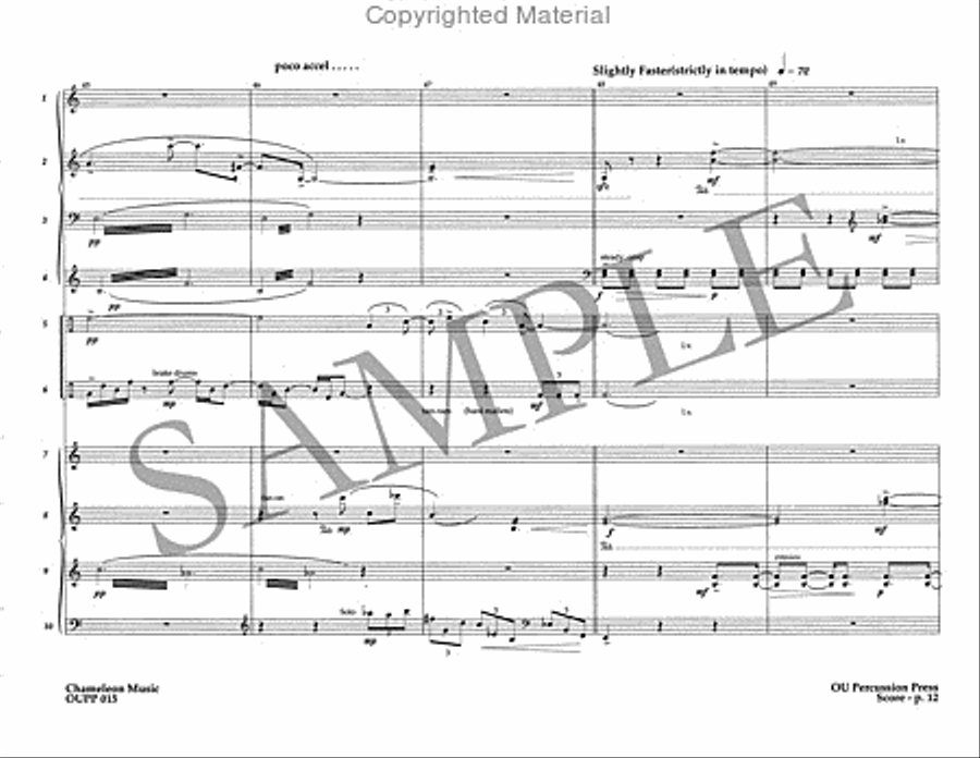 Chameleon Music Percussion Ensemble scores gallery preview page 13