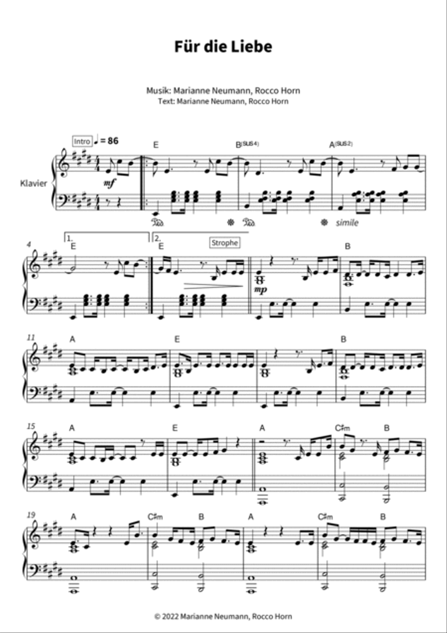 Fur die Liebe Piano scores gallery preview page 3