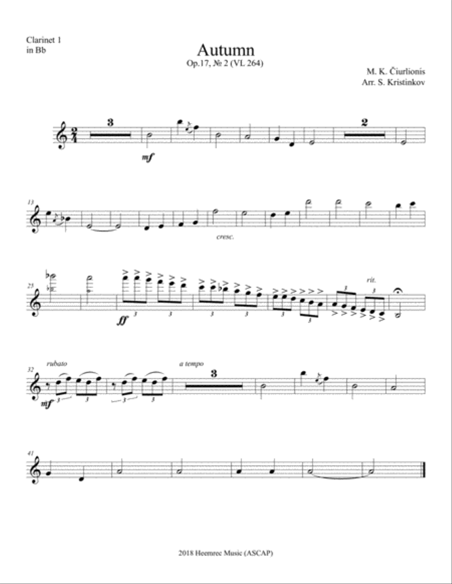 Autumn No. 2 Woodwind Quartet scores gallery preview page 4