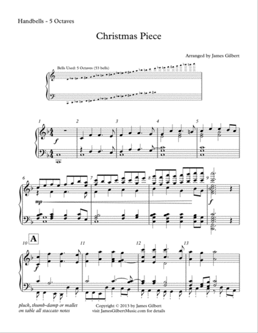 Christmas Piece Handbell Choir scores gallery preview page 1