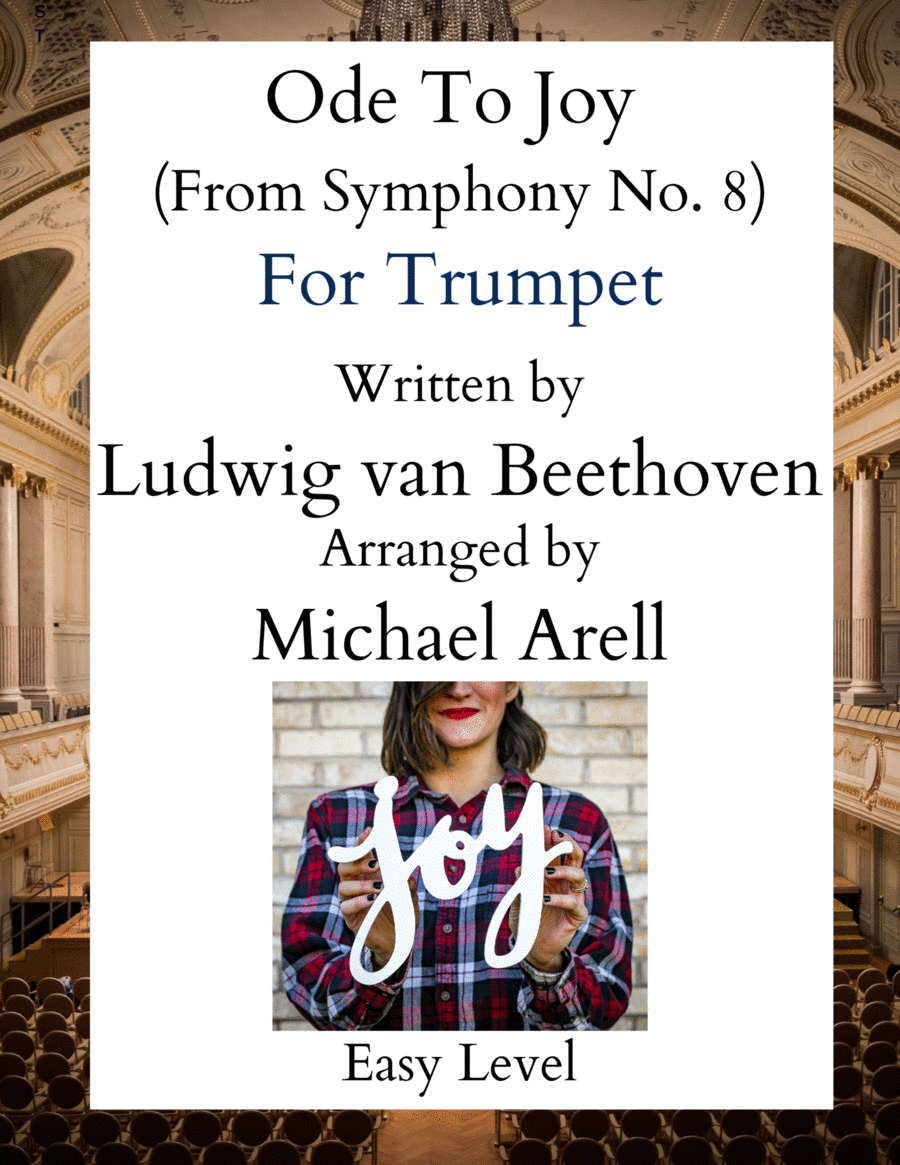 Ode To Joy--Easy Trumpet Trumpet Solo scores gallery preview page 1