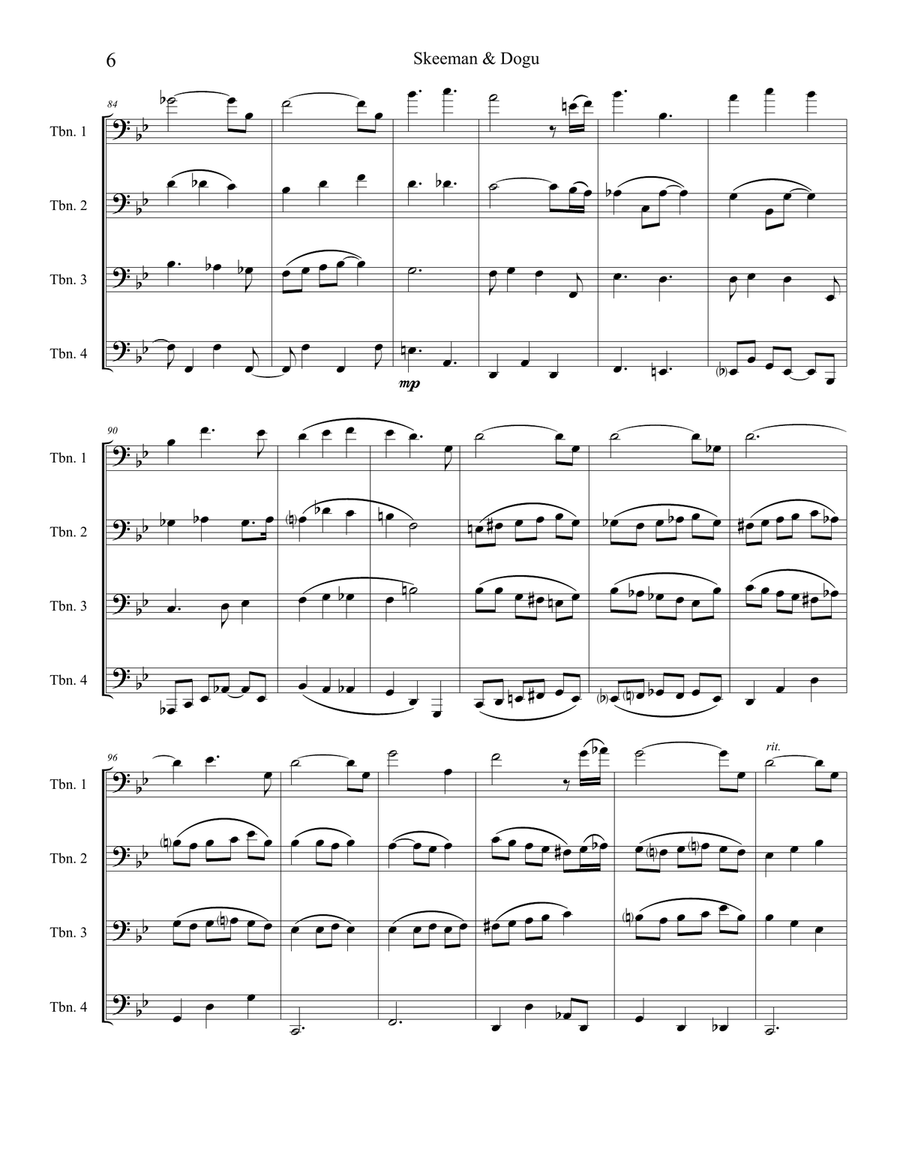 Skeeman & Dogu Brass Quartet scores gallery preview page 6