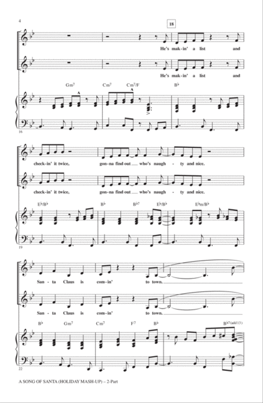 A Song Of Santa (Medley) 2-Part scores gallery preview page 3