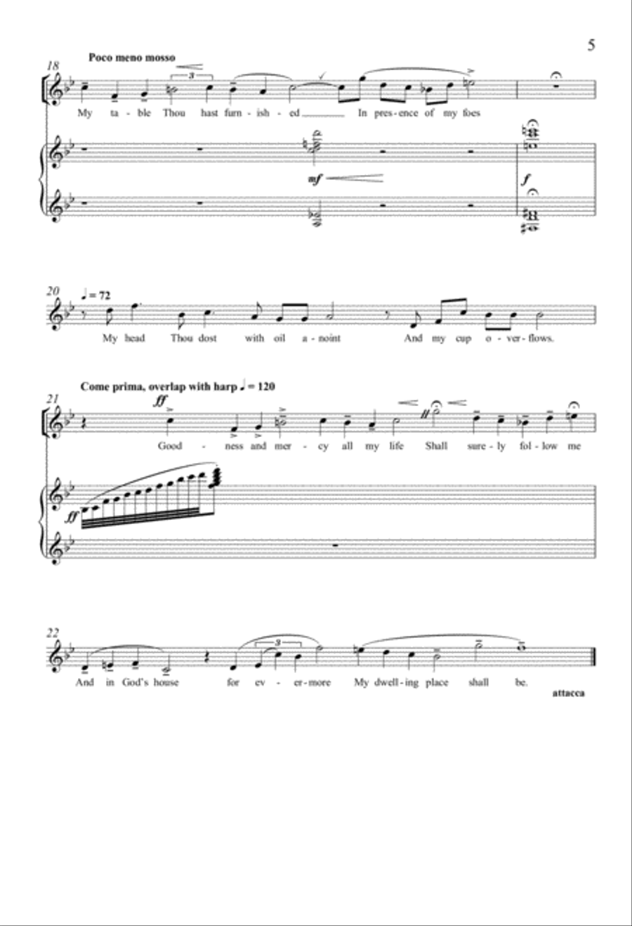 Psalm Cycle III: 1. Psalm 23 & 2. Psalm 98 4-Part scores gallery preview page 4