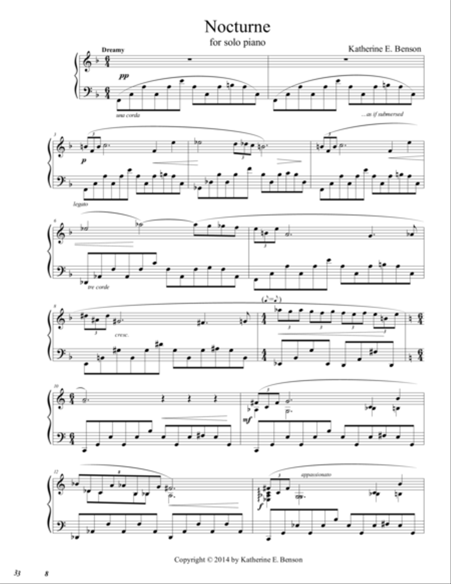 Nocturne Piano Solo scores gallery preview page 1