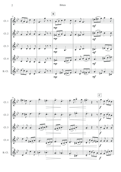 Bitten! Tarantella for Clarinet Ensemble image number null