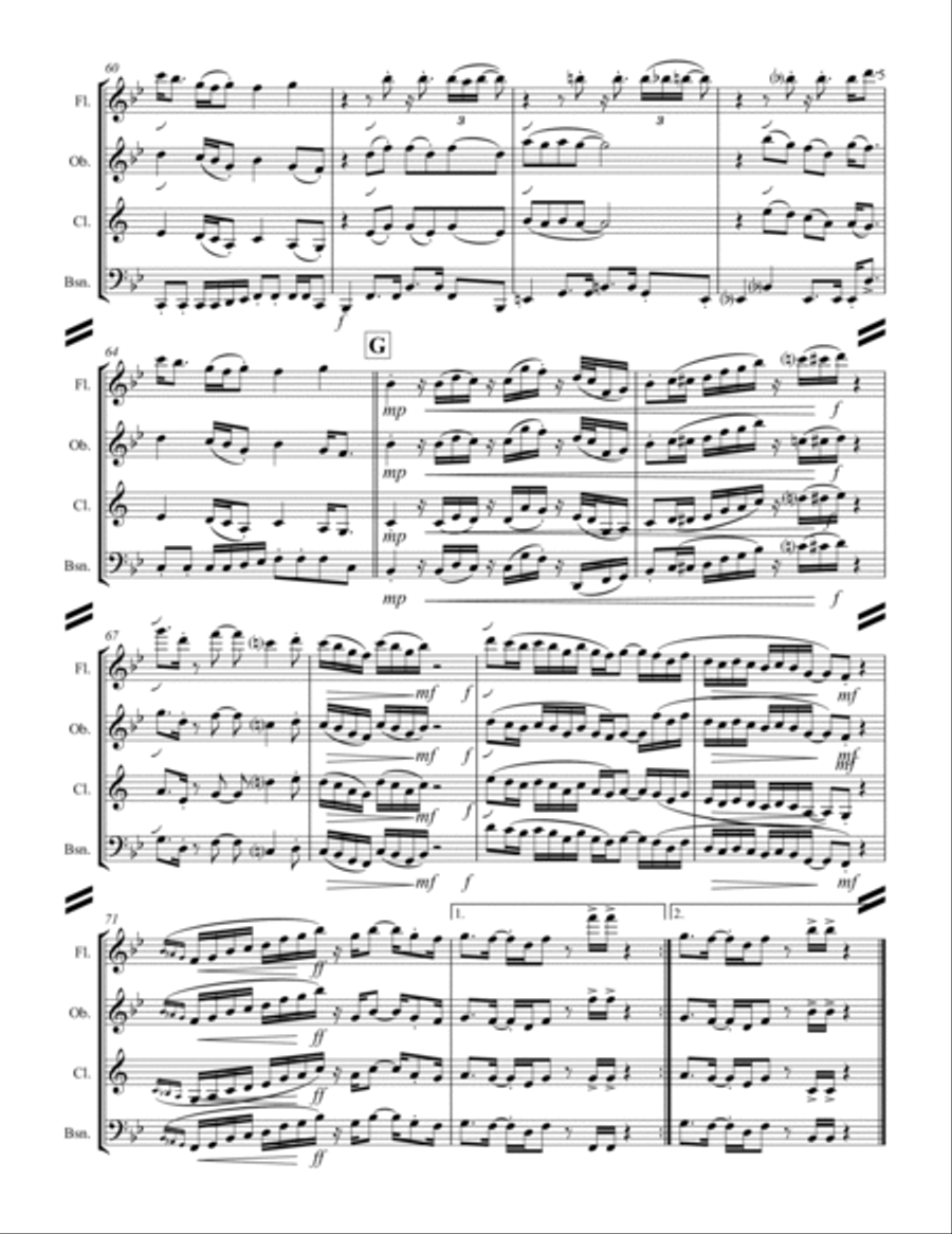 Sir Duke Woodwind Quartet scores gallery preview page 6