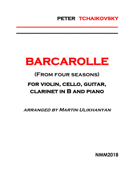 "Barcarolle" by P. Tchaikovsky