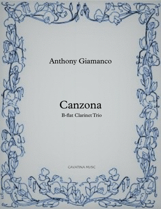 Book cover for Canzona (for B-flat Clarinet trio)