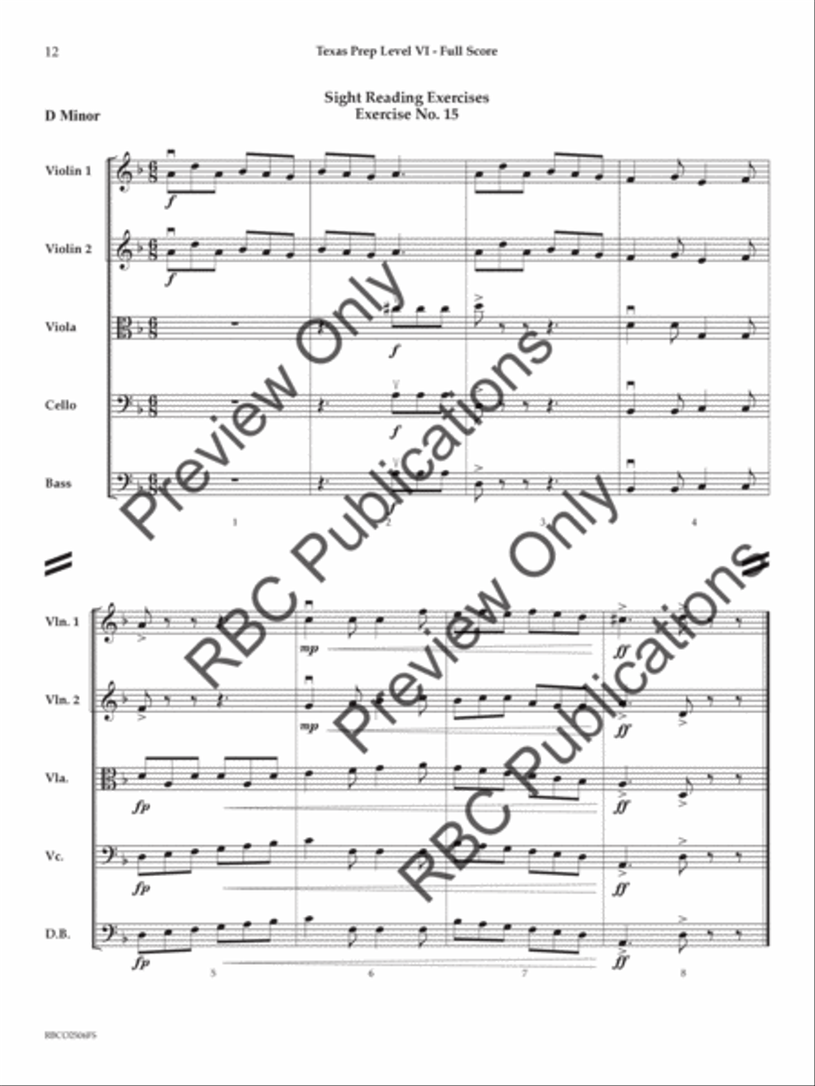 Texas Prep Level VI (Score) Orchestra scores gallery preview page 11