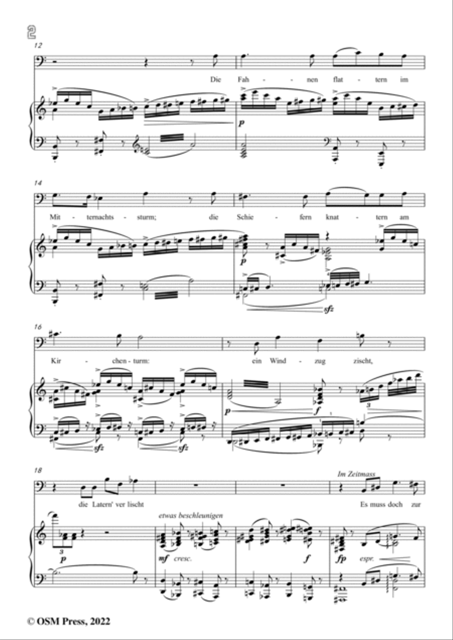Richard Strauss-Nächtlicher Gang,in C Major,Op.44 No.2 Voice scores gallery preview page 4
