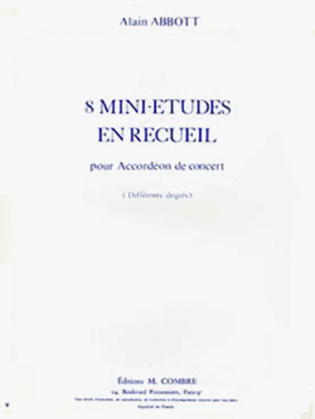 Mini etudes (8) Vol. 1 (1-8)