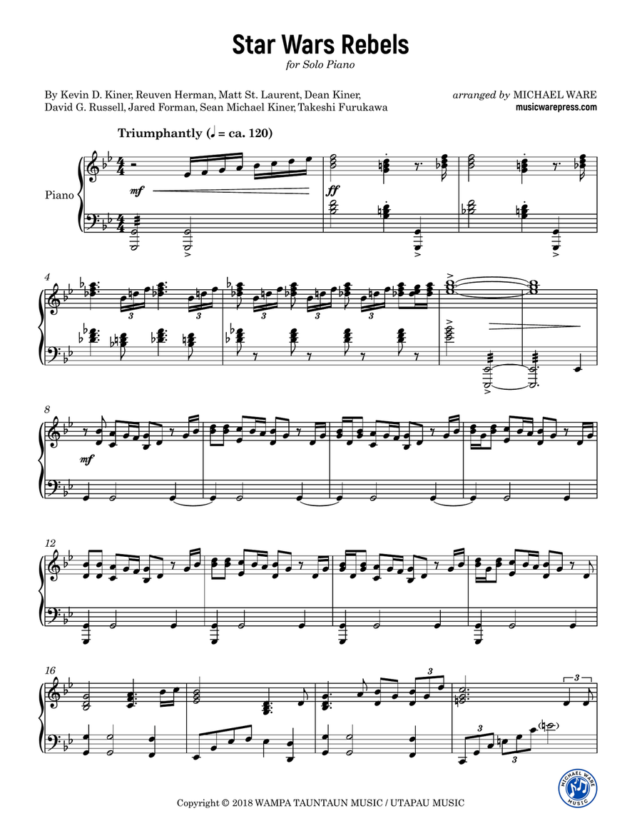 Star Wars Rebels Star Wars Rebels Piano Solo scores gallery preview page 2
