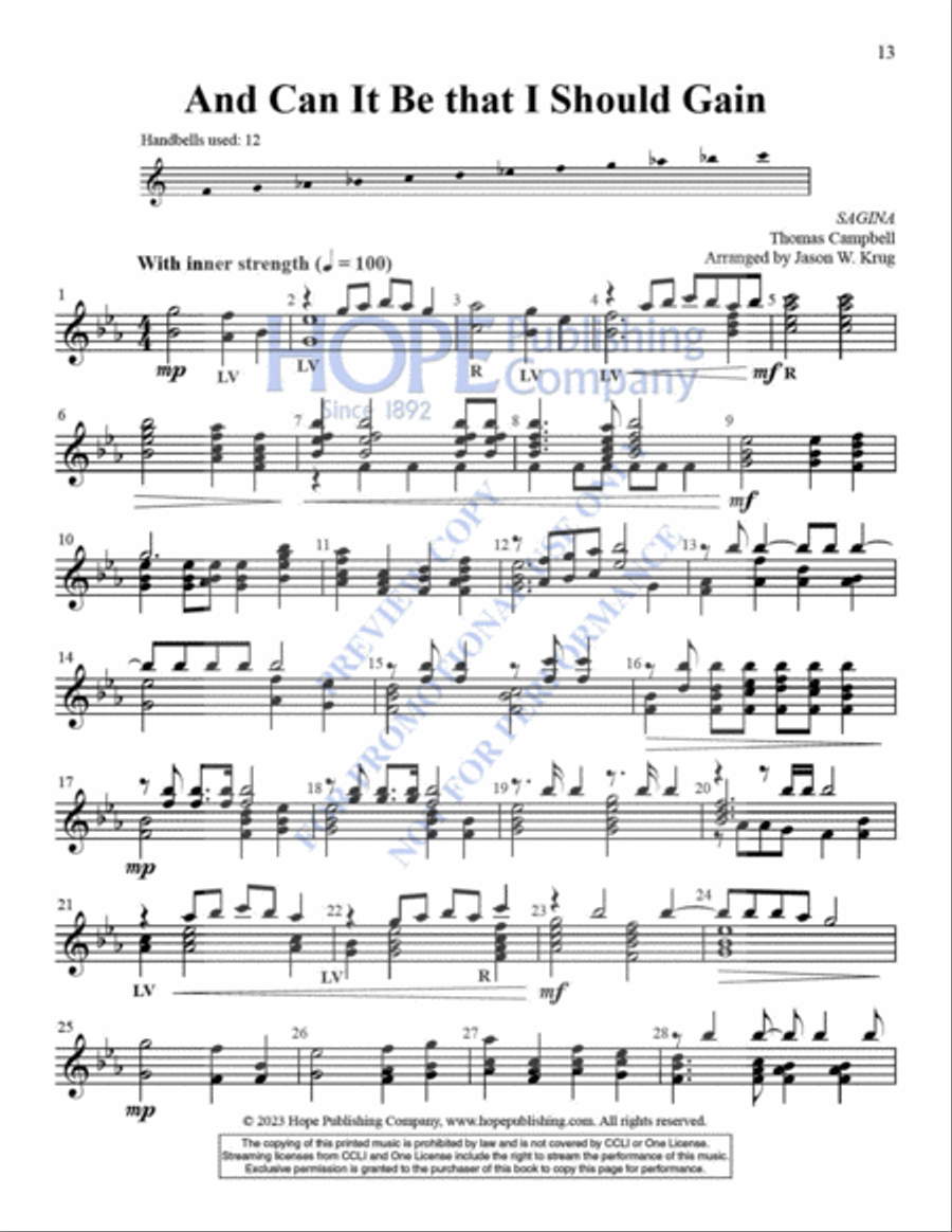 Small But Mighty: Settings for 12 Bells, Vol 6 Handbell Choir scores gallery preview page 14