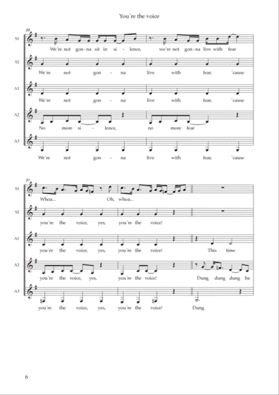 You're The Voice Choir scores gallery preview page 6