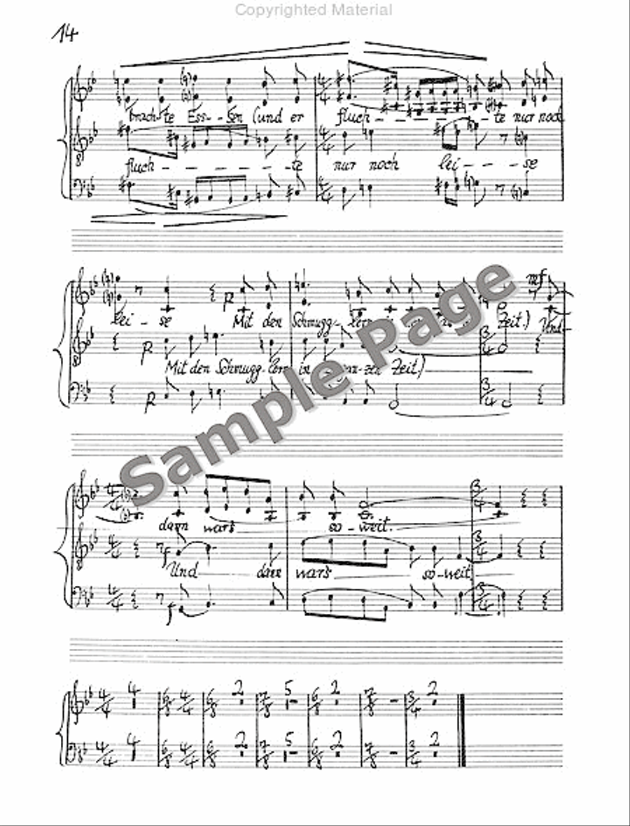 Legende Vom Weisen Score 4-Part scores gallery preview page 17