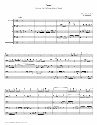 Fugue 01 from Well-Tempered Clavier, Book 2 (Bassoon Quintet)