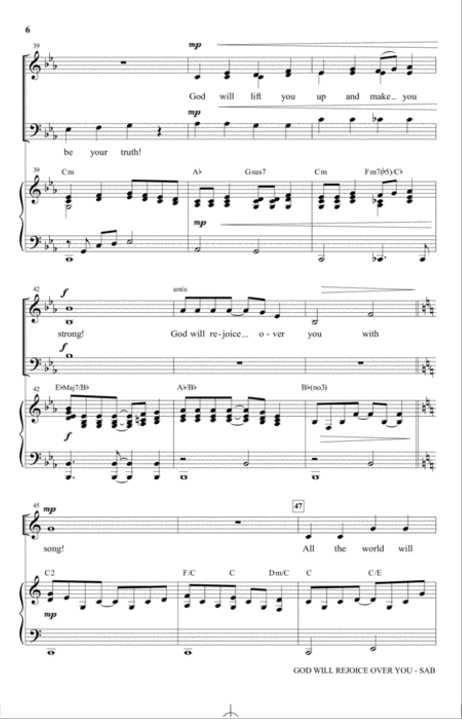 God Will Rejoice Over You 3-Part scores gallery preview page 5