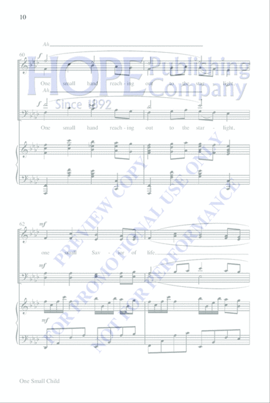 One Small Child 4-Part scores gallery preview page 10