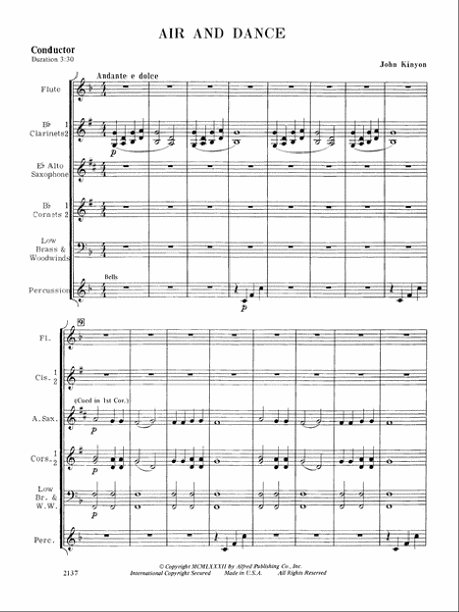 Air and Dance: Score Concert Band scores gallery preview page 2