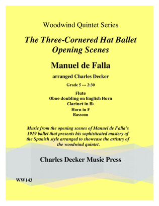 The Three-Cornered Hat Ballet Opening Scenes for Woodwind Quintet