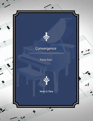 Book cover for Convergence, advanced piano solo