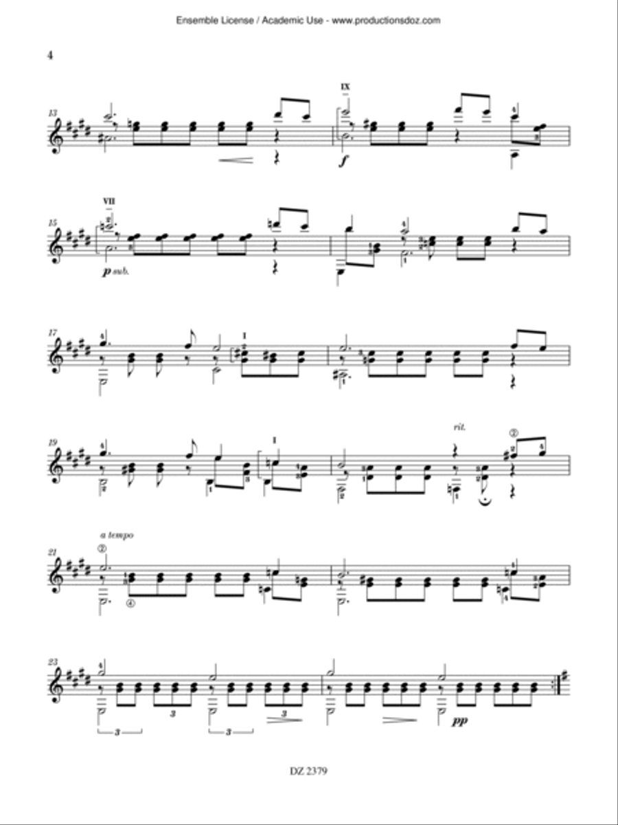 Impromptu Classical Guitar scores gallery preview page 4