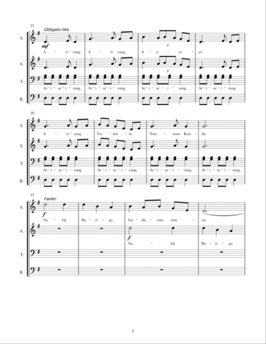 Arirang Arirang 4-Part scores gallery preview page 3