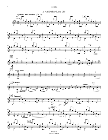 Hebrides Suite - Violin 2