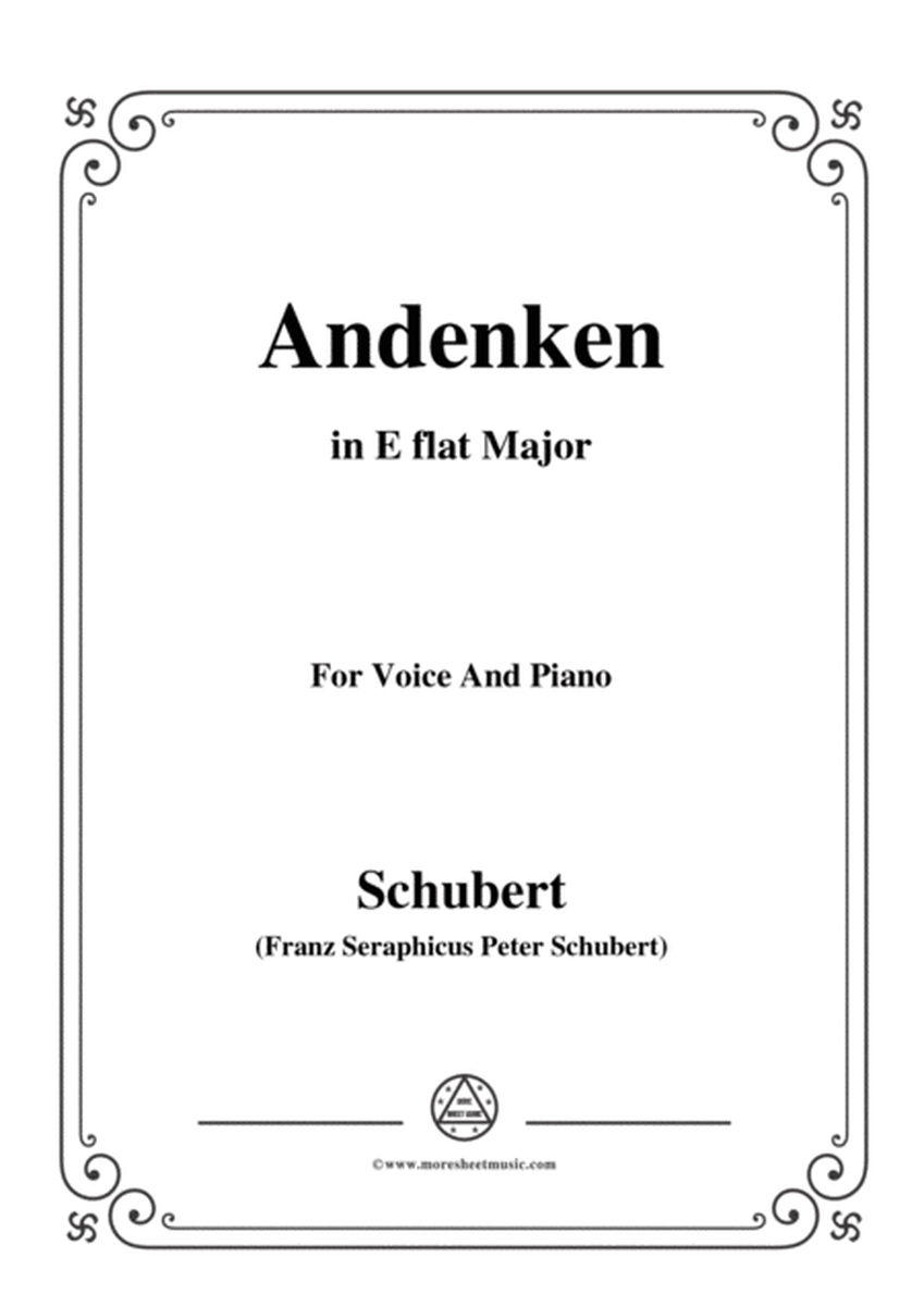Schubert-Andenken,in E flat Major,for Voice&Piano image number null