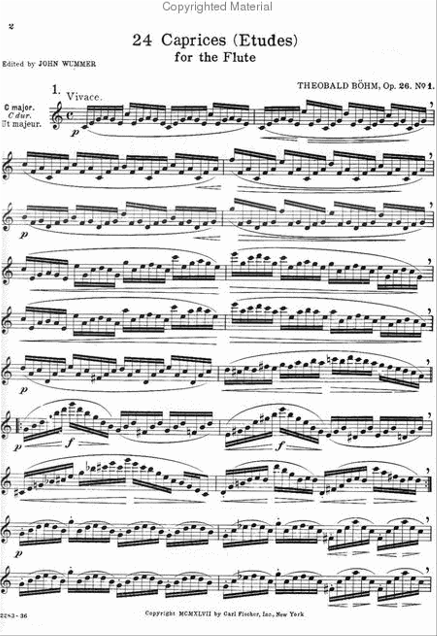 24 Caprices Flute scores gallery preview page 2