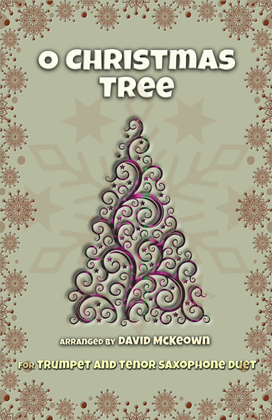 O Christmas Tree, (O Tannenbaum), Jazz style, for Trumpet and Tenor Saxophone Duet