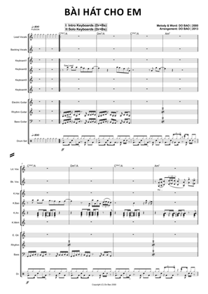 Bài Hát Cho Em (Score & Parts)