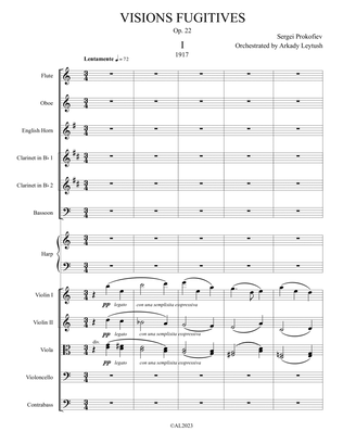 S. Prokofiev: Fleetingness, op. 22, (1915-17), orchestrated by A. Leytush - Score Only