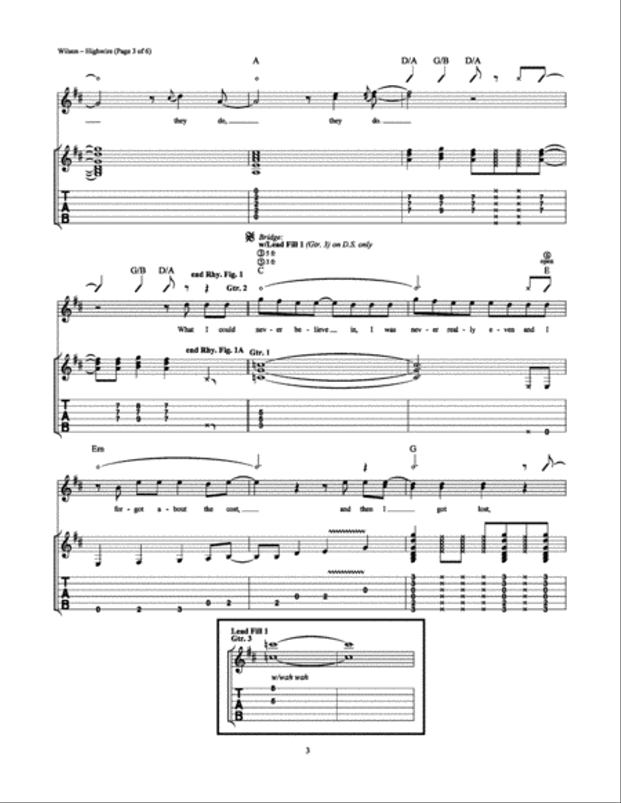 Highwire Electric Guitar scores gallery preview page 3