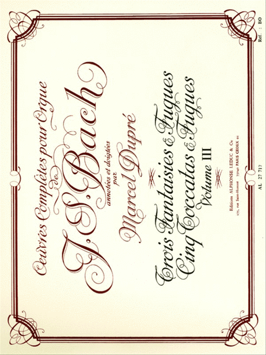 Three Fantasies And Fugues, Five Toccatas Organ scores gallery preview page 1
