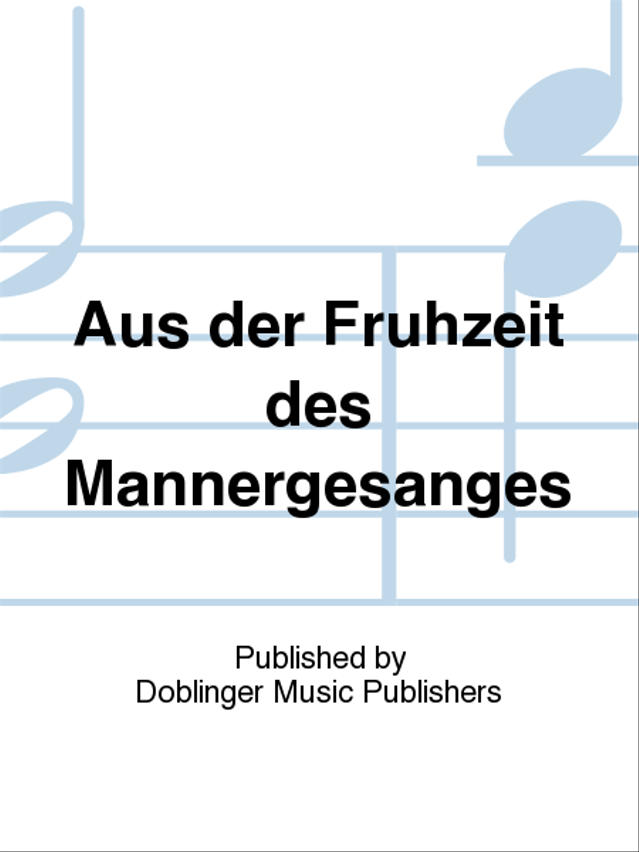 Aus der Fruhzeit des Mannergesanges TTBB scores gallery preview page 1