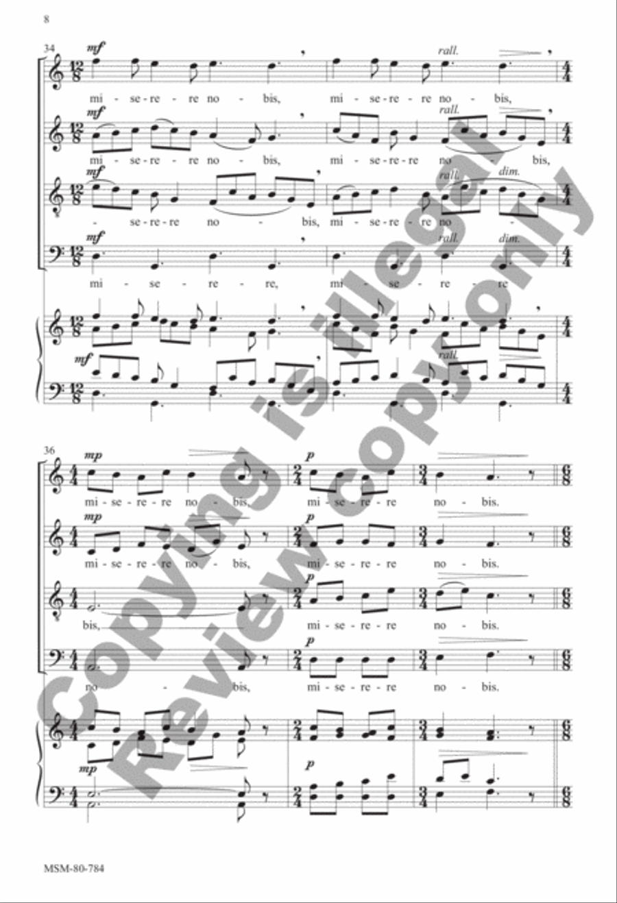 Agnus Dei Agnus Dei 4-Part scores gallery preview page 8