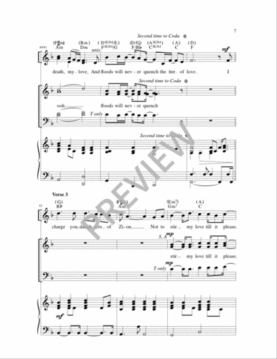 The Fire of Love 4-Part scores gallery preview page 7