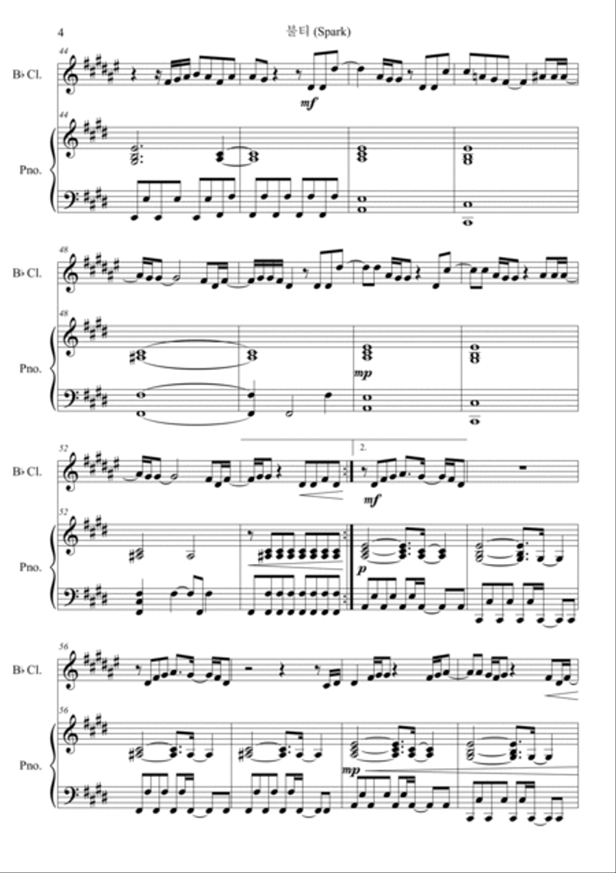 Spark Clarinet Solo scores gallery preview page 4