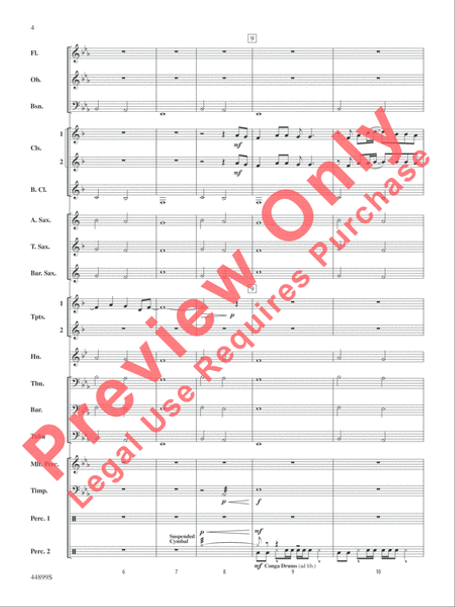 Cheerleader Concert Band scores gallery preview page 4