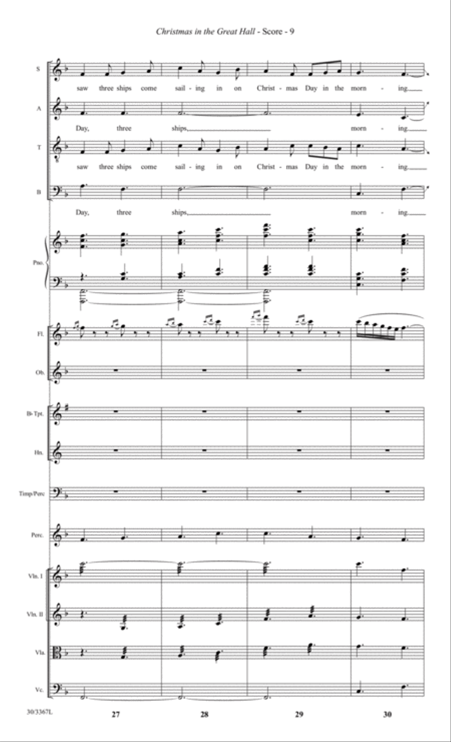 Christmas in the Great Hall - Instrumental Ensemble Score and Parts Choir scores gallery preview page 12
