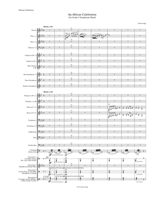 Book cover for An African Celebration (for Grade 5 Symphonic Band) Score and Parts