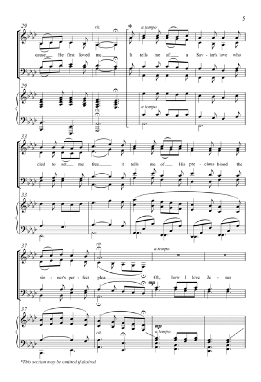 Three American Folk Hymns 4-Part scores gallery preview page 3