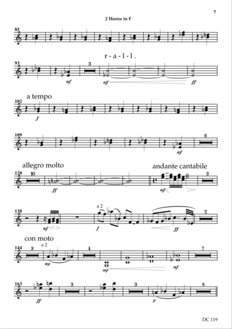 The Children of Prague - brass and percussion parts Small Ensemble scores gallery preview page 6